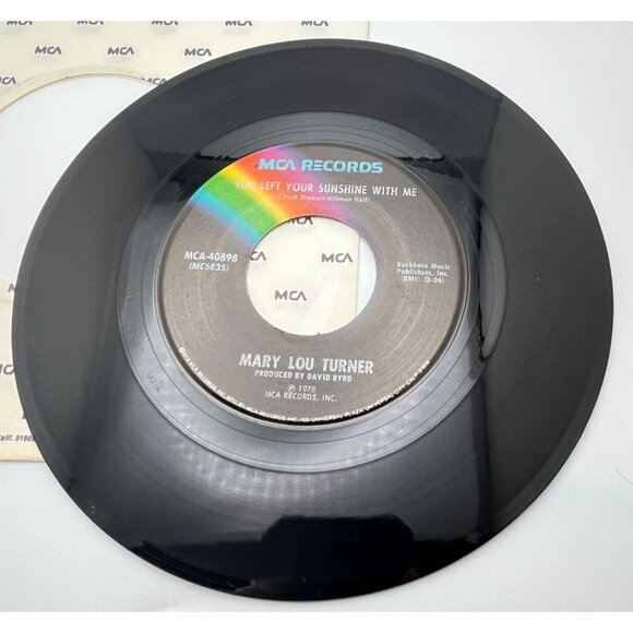 Mary Lou Turner Oh Boy / You Left Your Sunshine With Me 45 Country 1978 MCA - Picture 6 of 6